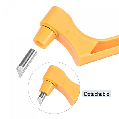 uxcell Craft Cutting Tools, 360 Degree Rotating Blades Stainless Steel Cutter with 15 Degree Blade for DIY Crafts Stencils Scrapbooks, Yellow - color: Yellow