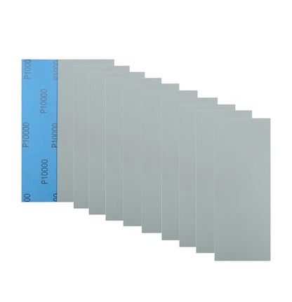 20Pcs 9 x 3.6 Inchs 10000 Grit Wet and Dry Handmade Universal Sanding Sheets, Suitable for Woodworking Furniture/Automobiles/Metal/Lacquer Polishing Sandpaper - style: 10000 Grit