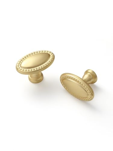 5 Pack Gold Cabinet Knobs Vintage Drawer Pulls Kitchen Cupboard Dresser Cabinet Hardware Handles Zinc Alloy - color: Gold