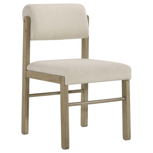 Coaster Kehoe Dining Side Chair Set of 2, Natural Oak and Cream 193932NAT - color: Natural Oak/Cream
