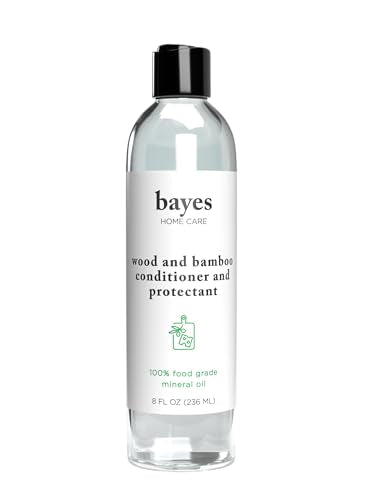 Bayes Food Grade Mineral Oil for Cutting Board - Mineral Oil Food Grade for Bamboo, Teak & Wood Conditioner and Protectant - Cutting Board Oil Food Grade Formula - Wood Oil for Cutting Board - 8 oz - size: 8 Fl Oz (Pack of 1)