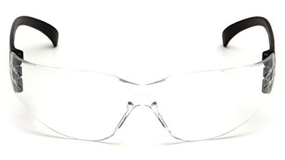 Pyramex Intruder Safety Eyewear Clear Frame Full Foam Padding Clear Anti-Fog Lens - color: Clear Lens/ Black Frame, style: Standard