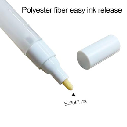 8 Pack Empty Paint Marker Refillable Pens Fine Tips 3mm
