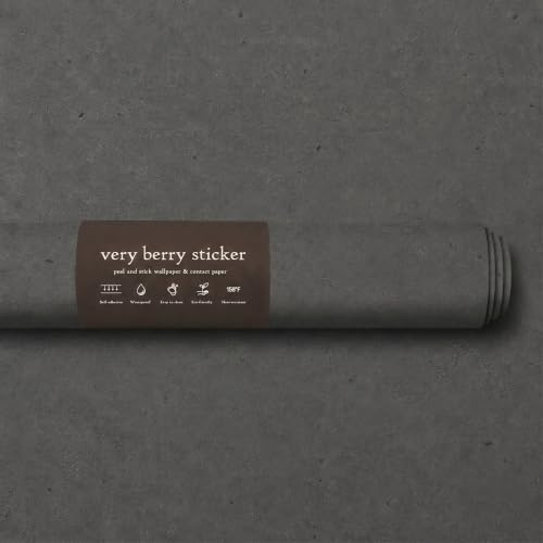 Very Berry Sticker Marble Contact Paper (Stone Dark Gray, 24" x 78", 2 Pack) Thick Premium Peel and Stick Countertop Wrap, Waterproof Vinyl, Renter Friendly for Kitchen Counters, Bathroom Vanities - color: Dark Gray, size: 24" x 78" (2-pack)