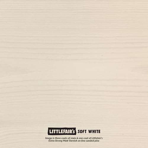 Littlefair's Non-Toxic Water-Based Wood Stain - Traditional Range 250ml Sensual Soft White Wood Dye for Indoor Timber Including Doors and Skirting Boards