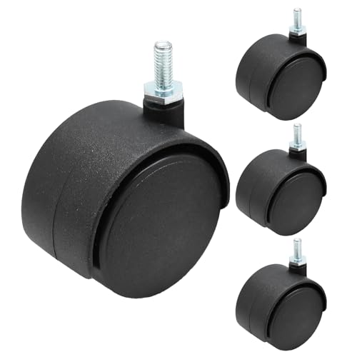 4pcs 2 Inch Swivel Caster Wheels, M6 Threaded Stem - style: 2 Inch-M6 Threaded Stem