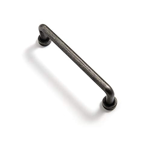 Goo-Ki 6 Pack 3 3/4'' Center to Center Antique Silver Cabinet Bar Pulls Vintage Drawer Handles Closet Classic Retro Home Kitchen Improvement Hardware - color: Antique Silver, size: 3 3/4'' Center to Center