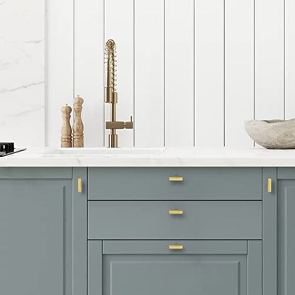Ravinte Gold Cabinet Pulls, 10 Pack Single Hole Kitchen Cabinet Handles - size: Single Hole