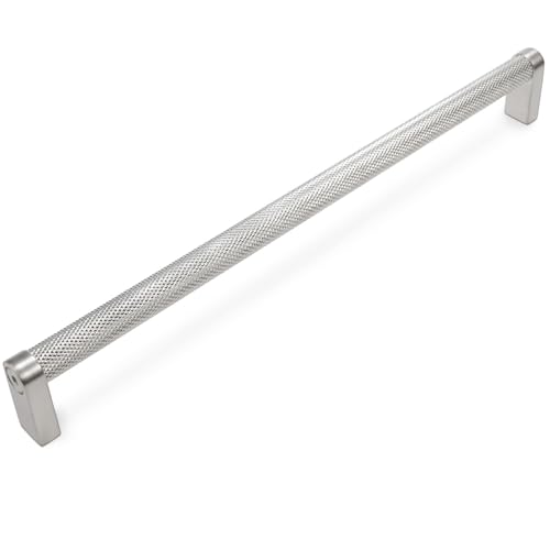 10 Pack 12-5/8 Inch (320mm) Brushed Satin Nickel Kitchen Cabinet Handles Knurled Cabinet Pulls Drawer Pulls Kitchen Hardware - color: Brushed Satin Nickel, size: 12-5/8'' Hole Center(320mm)