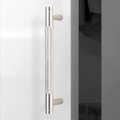 10 Pack 5 Inch Brushed Satin Nickel Kitchen Cabinet Handles - color: Brushed Satin Nickel, size: 5'' Hole Center(128mm)