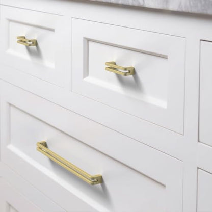 10 Pack Brushed Gold Cabinet Pulls 10 Inch(254mm) Kitchen Cupboard Handles Solid Heavy Duty Zinc Alloy Drawer Pulls - color: Brushed Gold, size: 10" Hole Center