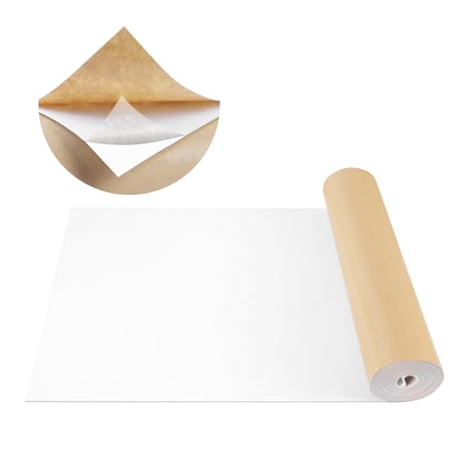FONUNO Neoprene Foam Padding with Adhesive Closed Cell Foam, White - color: White, size: 12" Wide x 59" Long x 1/16" Thick