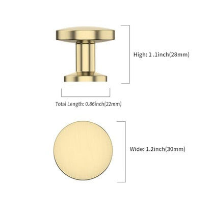 Asidrama 10 Pack Brushed Brass Kitchen Cabinet Knobs Dresser Knobs Drawer Knobs Cabinet Hardware Zinc Knobs for Dresser Drawers - color: Brushed Brass, style: 10 Pack