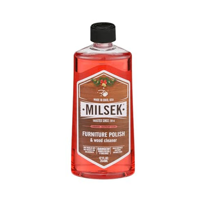 Milsek Furniture Polish and Wood Cleaner with Cinnamon Raspberry Scent - for Home and Household from Hardwood Floors to Kitchen Cabinets - 12 Fl Oz (Pack of 12) - style: 12 Fl Oz (12 Pack)