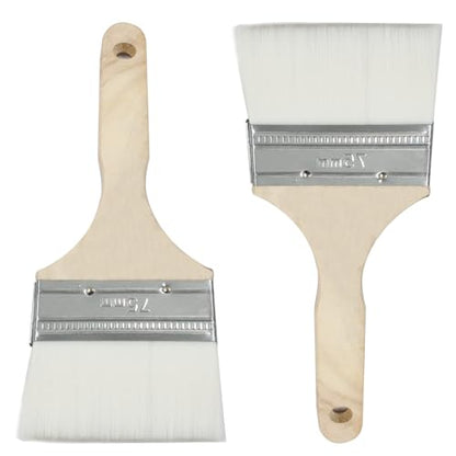 3 Inch Wide Wool Paint Brushes, Set of 2 for DIY and Furniture - size: 3 Inch