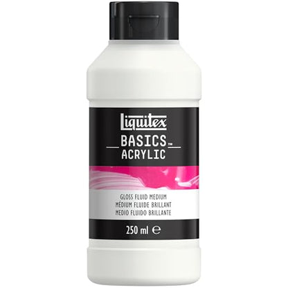 Liquitex BASICS Gloss Fluid Medium, 250ml (8.4oz) Bottle - style: Gloss Fluid