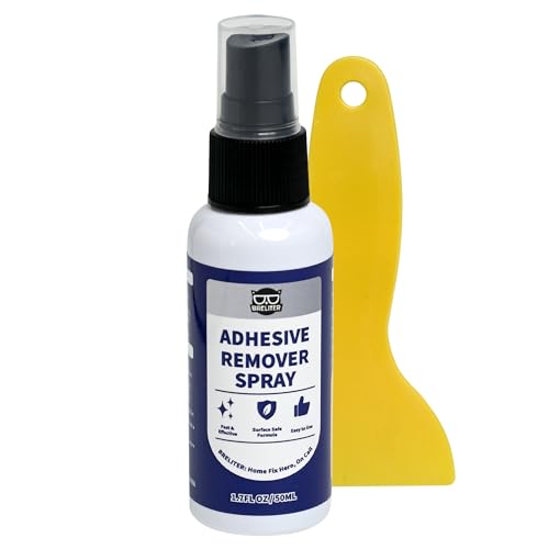 Breliter Adhesive Remover Spray - Water-Based Glue & Sticker Remover for Labels, Tape Residue, Grease, Gum, Decals, Wax, Safe for Glass, Metal, Ceramic Tile Surfaces, Neutral PH - color: 1 Pack