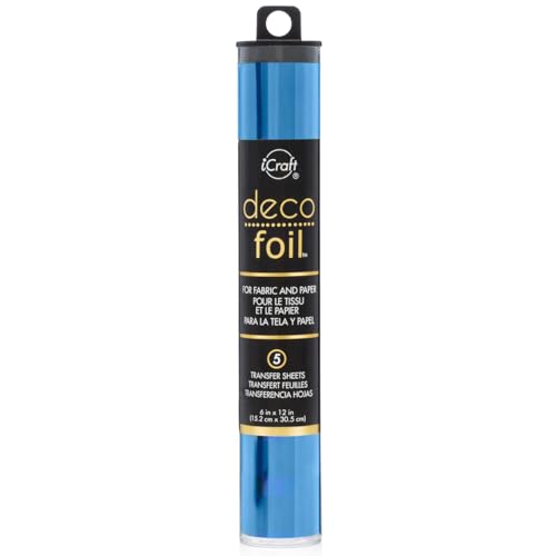 iCraft Deco Foil Transfer Sheets, 6" x 12", Denim 5 Piece - color: Denim, size: 6in X 12in