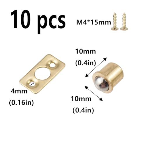 Semetall Closet Door Ball Catch Latch (10 Pack,10mmx10mm/0.4"x0.4") - size: 10mmx10mm
