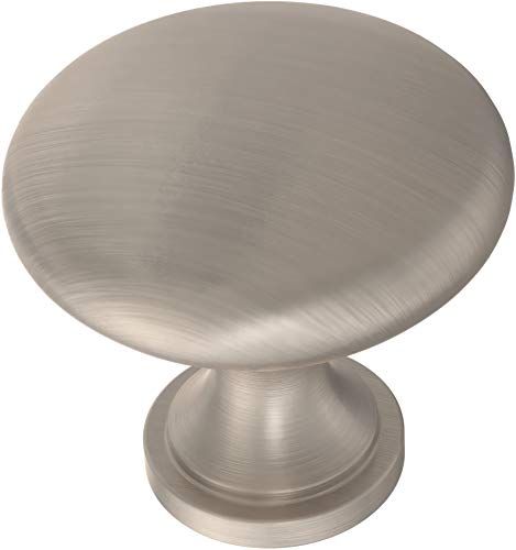 Franklin Brass (10-Pack) – Satin Nickel Cabinet Knobs for Dressers, Drawers, Kitchen Cabinet Door, Vanity, Furniture, Closet Knobs, 1-3/16 Inch Round | Mushroom - color: Satin Nickel, size: 1-3/16 inches