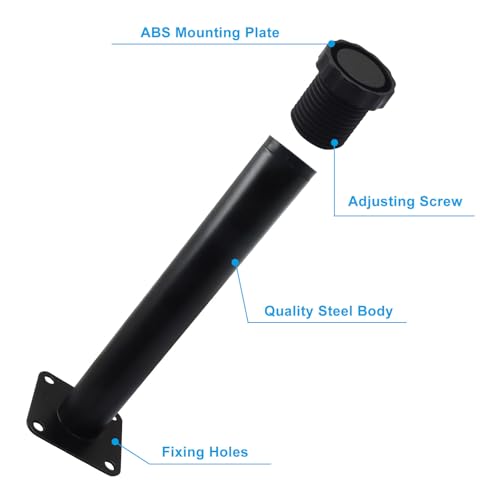 4 Pcs 7"/18cm Adjustable Furniture Legs, Metal Cabinet Legs - size: 7"/18cm