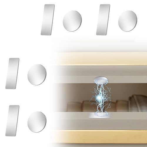 Magnetic Door Catch, Ultra Thin Cabinet Magnets for Closure, Adhesive Drawer & Cabinet Latches, Stainless Steel Easy to Install with Double Sided Tape (4 Rectangular & 4 Circular) - size: 4 Rectangular & 4 Circular