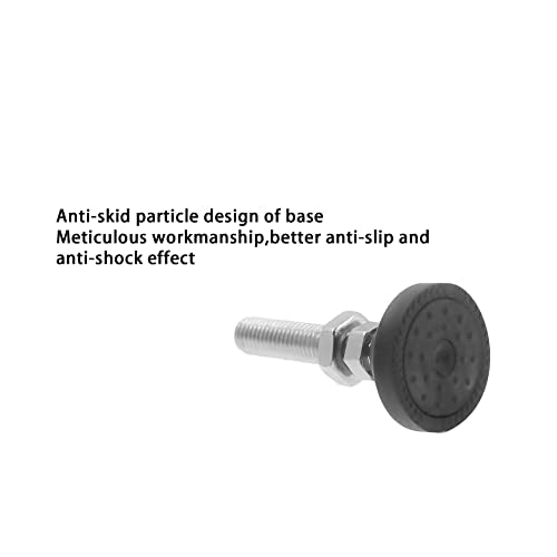 4 PC Screw On Heavy Duty Leveling Feet M8 Threaded, Adjustable Furniture Levelers, Anti Skid Rubber Swivel Levelers for Desk Chair Cabinet Dresser Bench Workbench Machine Leg (D40xM10x50) - size: ['D40xM10x50mm']