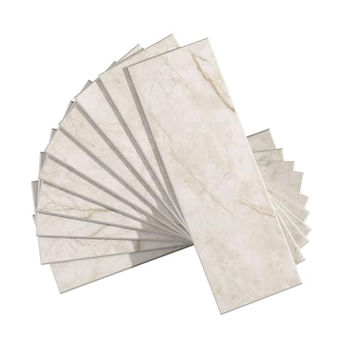 Tilingview 30 PCS Peel and Stick Backsplash Tile for Kitchen/Bathroom/Living Room, 3"x 9" Self-Adhesive Subway Tile for Backsplash, Matte Glazed/Handmade Tiles (Beige Yellow) - color: Beige Yellow