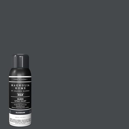 Magnolia Home by Joanna Gaines Enamel Interior/Exterior Spray Paint for Small Projects, Gloss, BLACKBOARD - 12 oz. Aerosol - color: Blackboard, style: Gloss