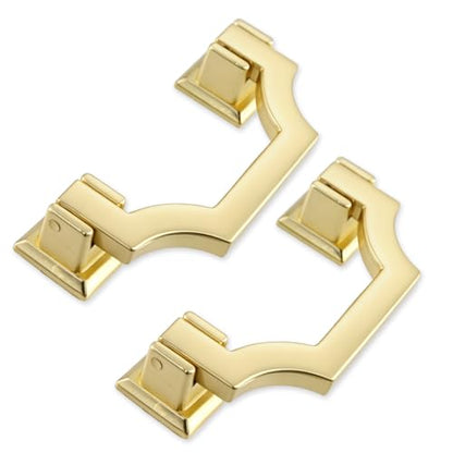 Geesatis 2Pcs Gold Cabinet Pulls, 3.8" Solid Zinc Alloy Drawer Door Handles - color: Gold(2Pcs), size: 3.8inch