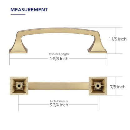 30 Pack Kitchen Cabinet Handles 3-3/4 Inch Champagne Bronze Cabinet Pulls - color: Champagne Bronze, size: 3-3/4 Inch Hole Centers
