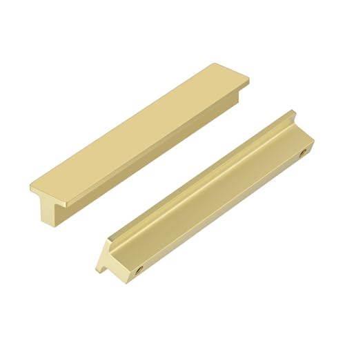Goldenwarm 10 Pack 5 Inch Gold Cabinet Handles Dresser Drawer Pulls - color: Matte Gold, size: 5in Hole Centers