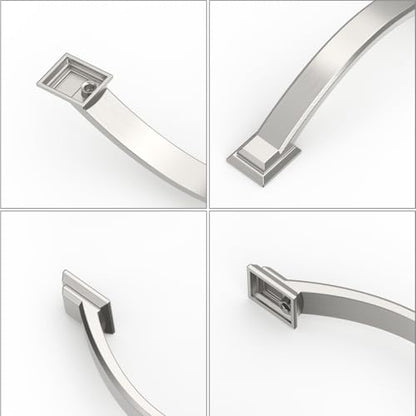 10 Pack 3.75 inch Cabinet Pulls Brushed Nickel Cabinet Handles Drawer Pulls for Kitchen Cabinet Cupboard - color: Brushed Nickel, size: 3.75 inch（96mm）, style: 10 Pack