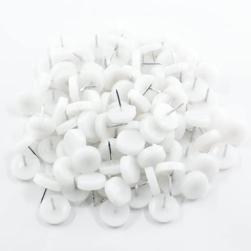 18mm Nail On Furniture Sliders, Round Nylon Chair Feet Glides - size: 18mm