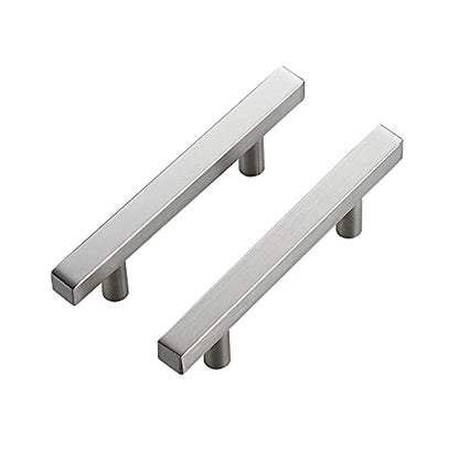 Ravinte Brushed Nickel Cabinet Hardware Square Pulls, 3.75 Inch, 10 Pack - color: Brushed Nickel