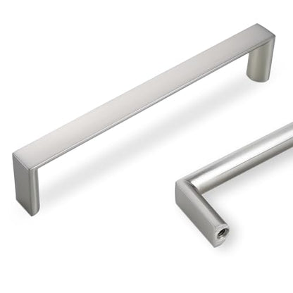 Brushed Satin Nickel Kitchen Cabinet Pulls 5 Inch 10 Pack - color: Brushed Satin Nickel, size: 5'' Hole Center(128mm)