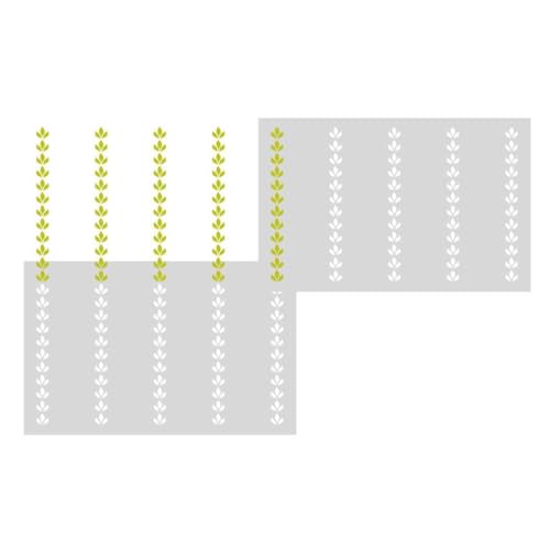 J Boutique Stencils Farmhouse Leaf Stripe Wall Stencil – Reusable DIY Wallpaper Alternative for Walls, Dressers & Cabinets – Clean, Modern Botanical Lines
