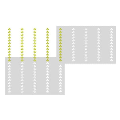 J Boutique Stencils Farmhouse Leaf Stripe Wall Stencil – Reusable DIY Wallpaper Alternative for Walls, Dressers & Cabinets – Clean, Modern Botanical Lines