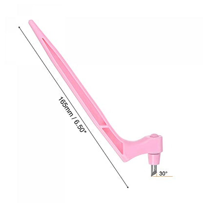 uxcell Craft Cutting Tools, 360 Degree Rotating Blades Stainless Steel Cutter with 15 Degree Blade for DIY Crafts Stencils Scrapbooks, Pink - color: Pink
