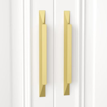 Peaha 10 Pack 5 Inch Hole Center Gold Drawer Handles Long Cabinet Pulls - color: Matte Gold-10pack, size: 5in Hole Centers