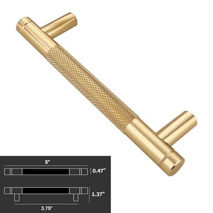 12 Pack 3 3/4 Inch 96 mm Gold Barrel Cabinet Pulls Cupboard Aluminum Handles Drawer Pull Cabinet Handles - color: Gold, size: 3 3/4 Inch