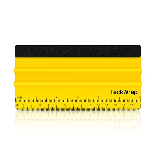 TECKWRAP Felt Squeegee Scraper Tool for Vinyl, Yellow, 6"x2.9" - color: 1pcs Yellow