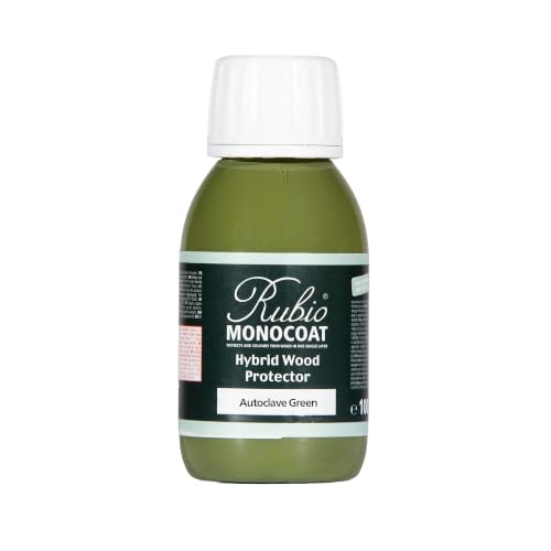Rubio Monocoat Hybrid Wood Protector 30 ft² | Exterior Wood Oil Finish, Color & UV Protection for Outdoor Wooden Surfaces & Furniture | 100 mL, Autoclave Green - color: Autoclave Green, size: 100 ml