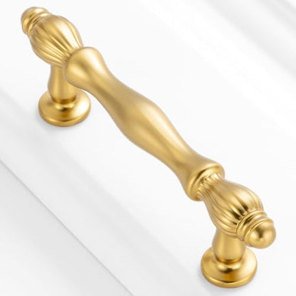 3 Inch Brushed Gold Cabinet Pulls Drawer Handles 10 Pack 2510 - color: Brushed Gold, size: 3 In Hole Distance