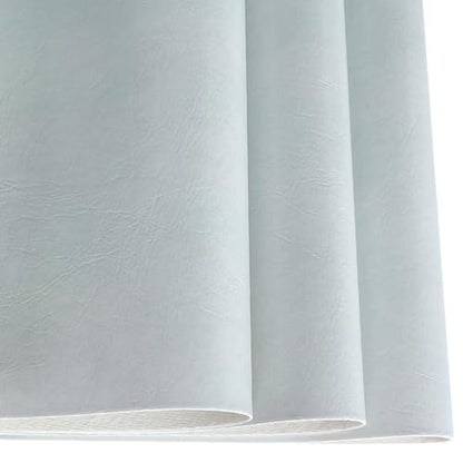 Soft Faux Leather 11.8"x53"(30x135cm) PU Synthetic Leather Fabric for Bows Earrings Handbags Crafts (White) - color: White