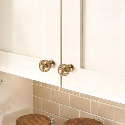 12 Pack Champagne Bronze Cabinet Knobs, 1 Inch Round Dresser Drawer Knobs - color: Champagne Bronze
