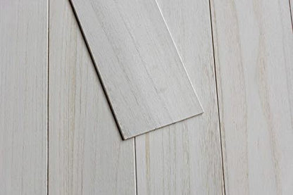 Real Wood Wall Planks-5" White Shiplap Panel Peel and Stick 10Pack 12.5SqFt - color: White