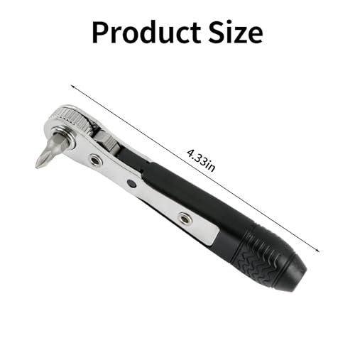 Mini Ratchet Screwdriver Set, 1/4 Inch Drive Right Angle Ratchet Wrench