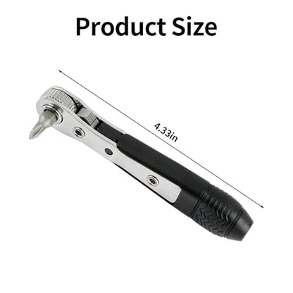 Mini Ratchet Screwdriver Set, 1/4 Inch Drive Right Angle Ratchet Wrench