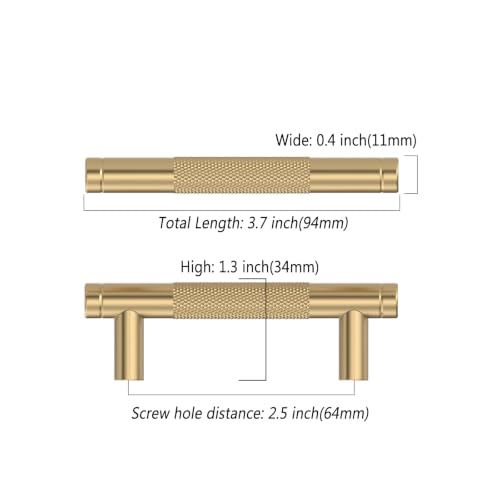 Asidrama 10 Pack 2.5 Inch(64mm) Champagne Bronze Cabinet Pulls Heavy-Duty Solid Kitchen Cabinet Handles Champagne Gold Drawer Hardware for Bathrooms Cabinets - color: Champagne Bronze, size: 2.5" Hole Center, style: 10 Pack